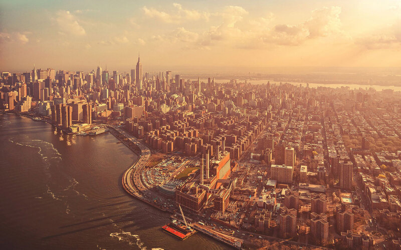 Aerial View of Manhattan — Orange