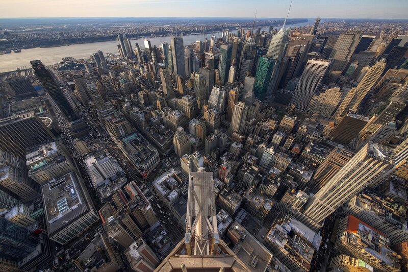 Aerial view of Manhattan skyline