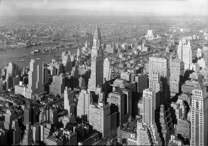 Aerial view of Manhattan skyline