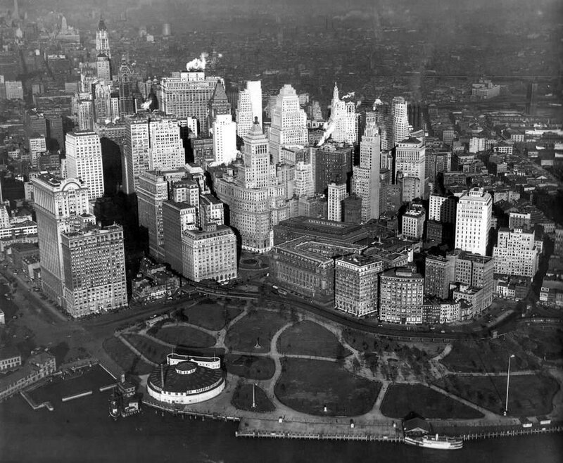 Aerial view of Manhattan skyline