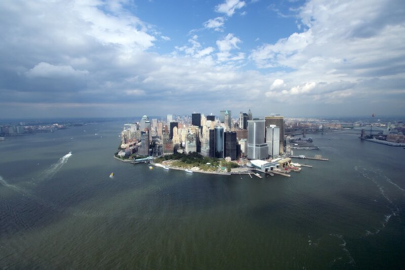 Aerial view of Manhattan skyline