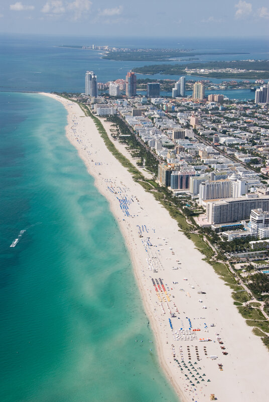 Aerial view of Miami Beach