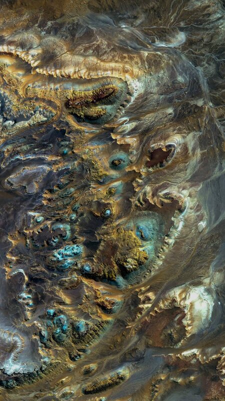 Aerial View of Mineral Formations