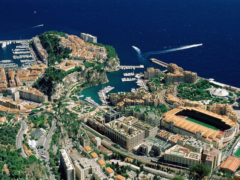 Aerial view of Monaco