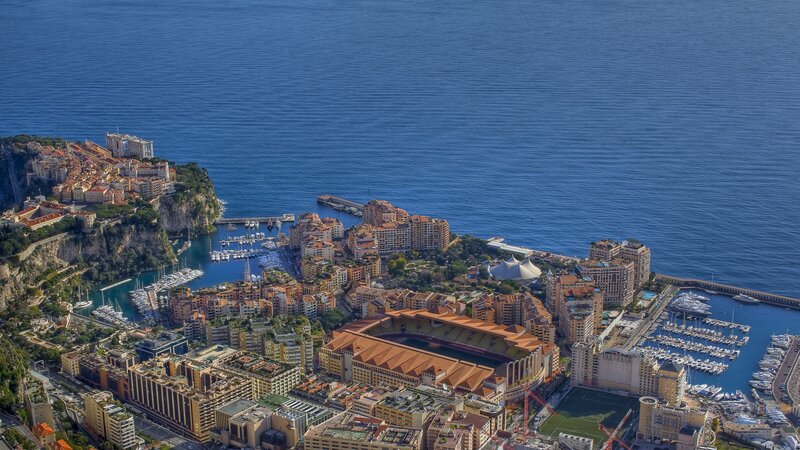 Aerial view of Monaco