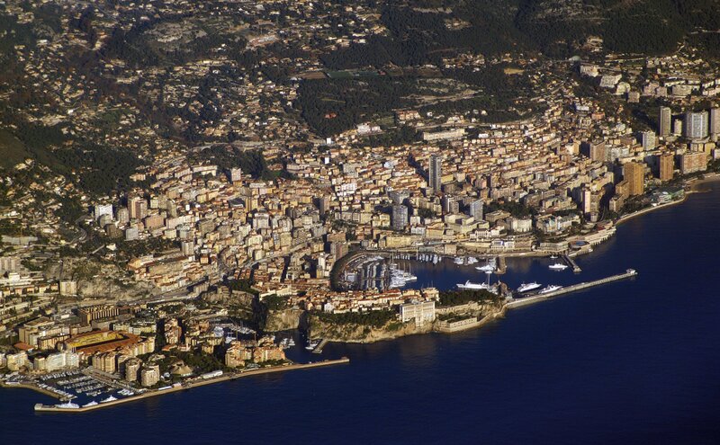 Aerial view of Monaco