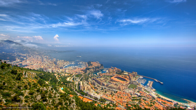 Aerial View of Monaco — Blue, Serene
