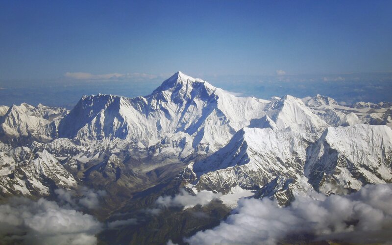 Aerial view of Mount Everest