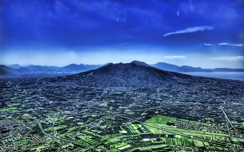 Aerial view of Mount Fuji
