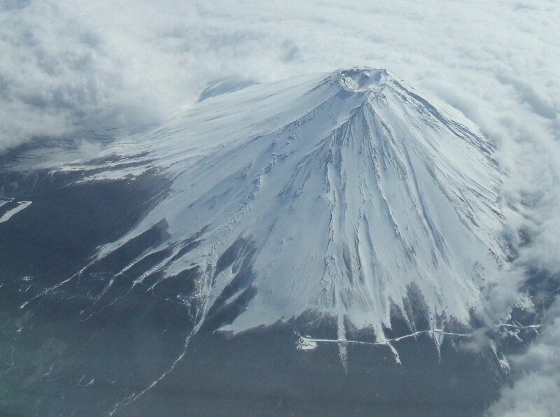 Aerial view of Mount Fuji