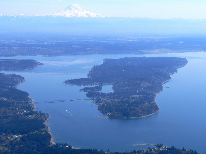 Aerial view of Mount Rainier