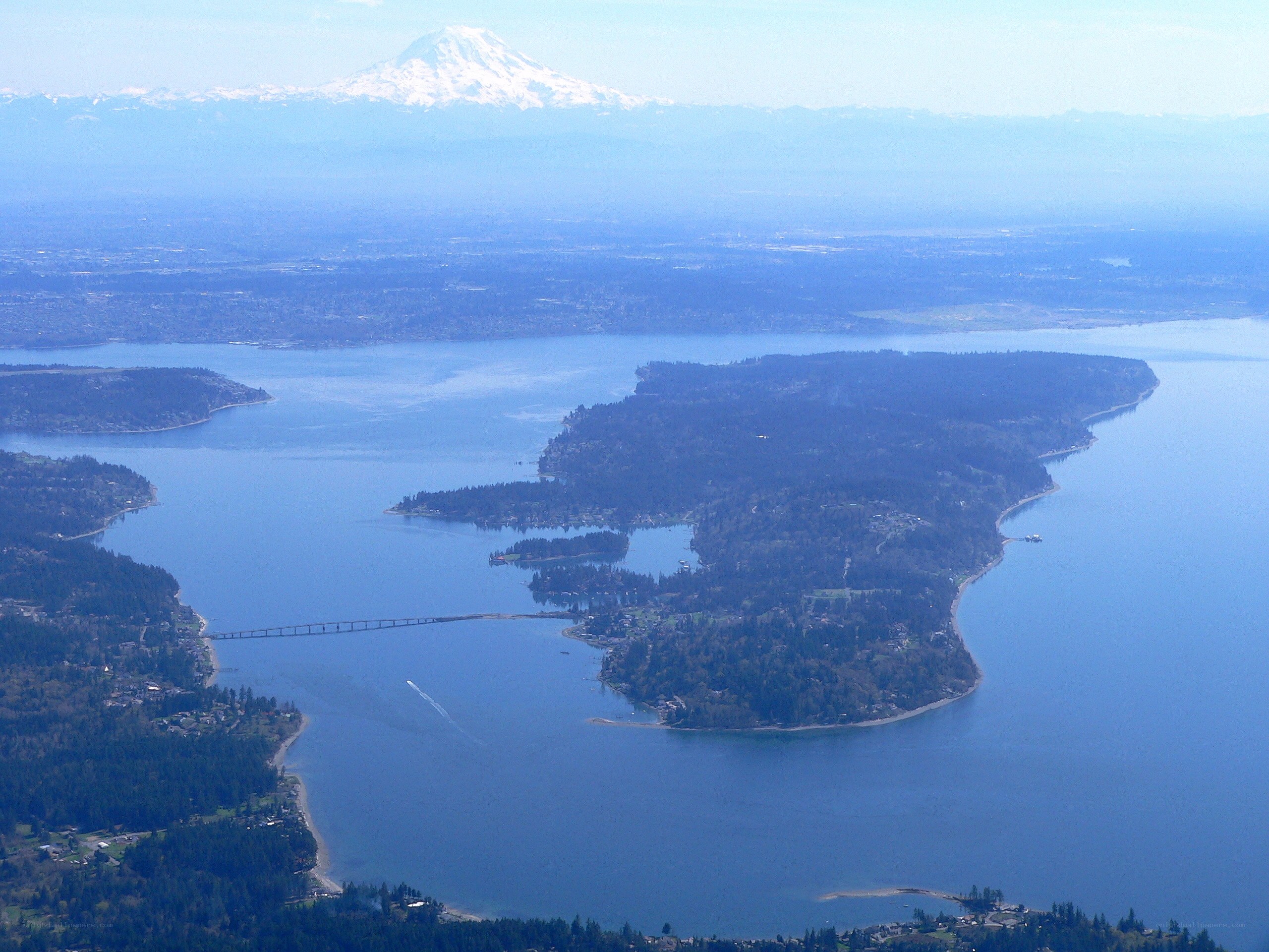 Aerial view of Mount Rainier
