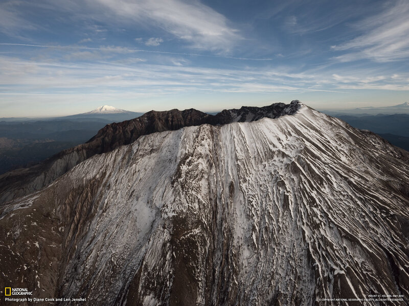 Aerial view of Mount St. Helens