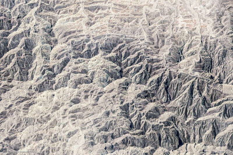Aerial View of Mountain Range — Gray