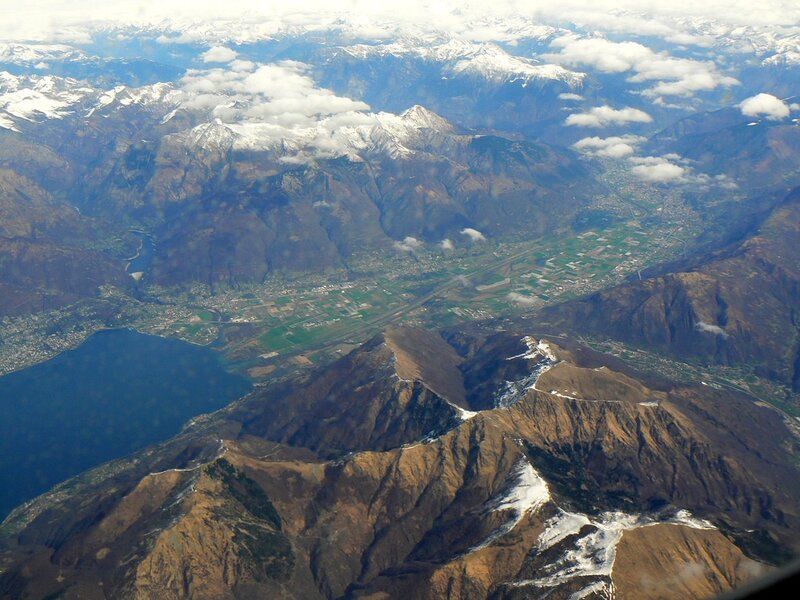 Aerial view of mountainous landscape