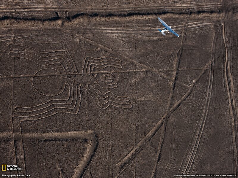 Aerial view of Nazca lines