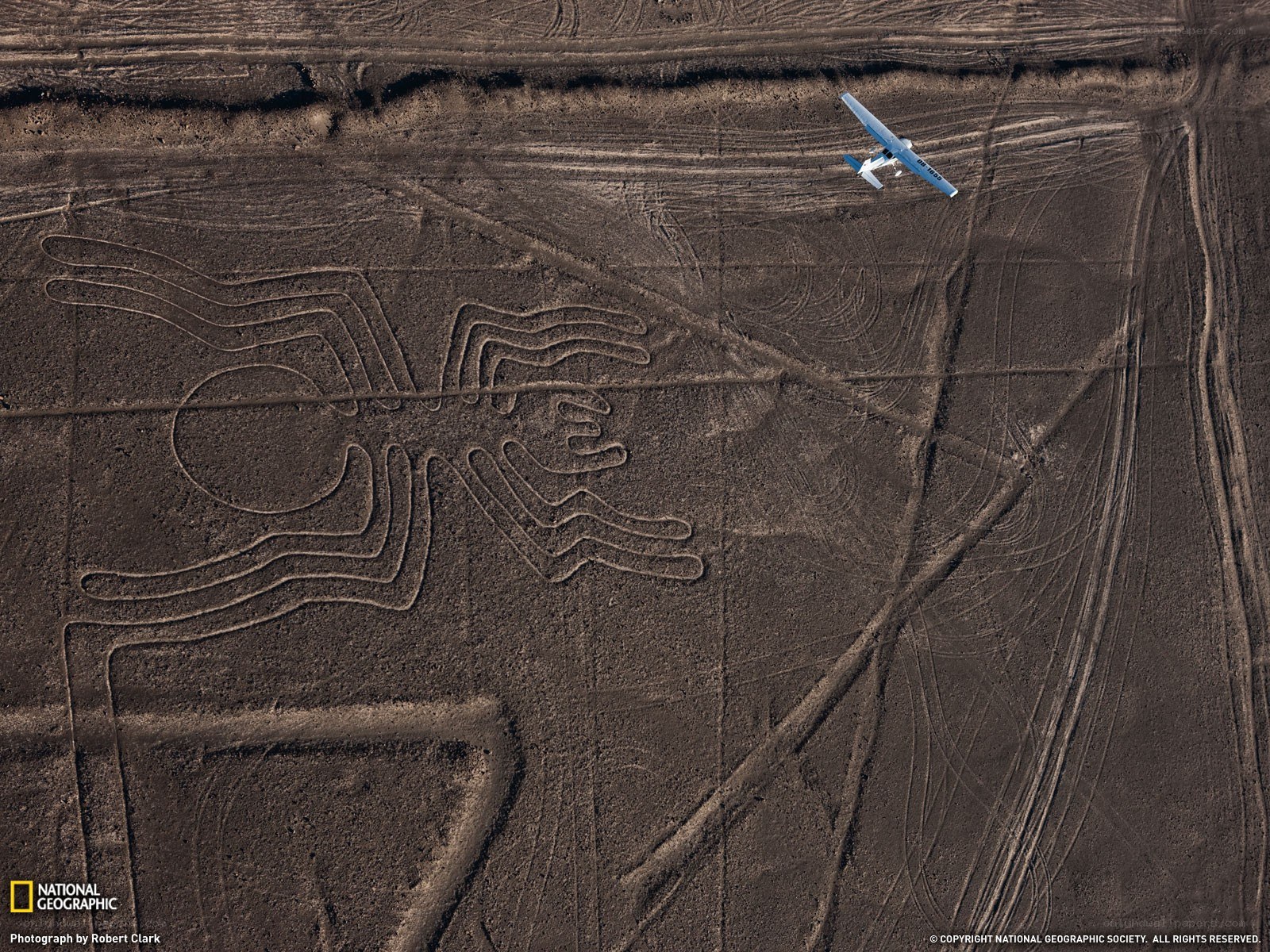 Aerial view of Nazca lines