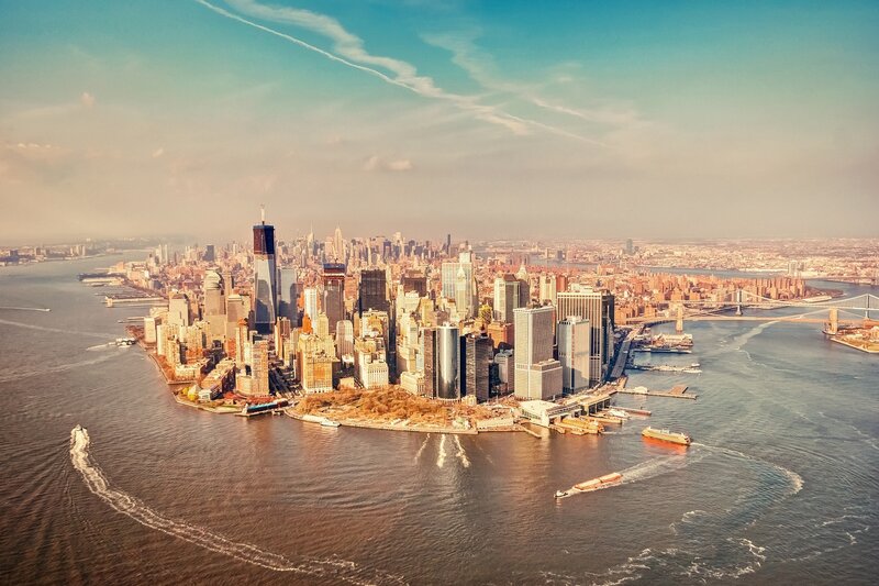 Aerial view of New York City