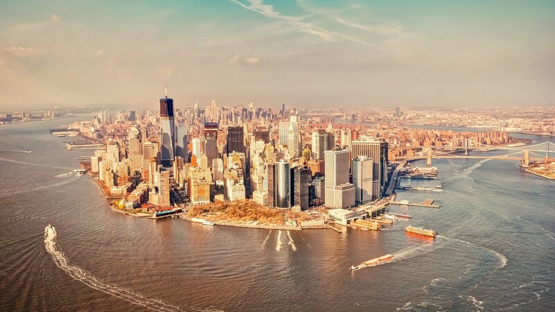 Aerial view of New York City