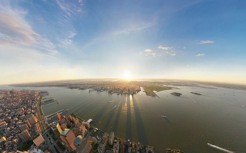 aerial view of new york city