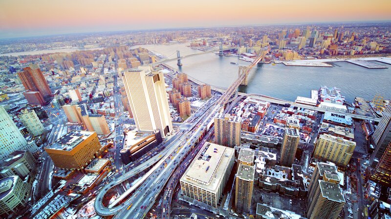Aerial view of New York City