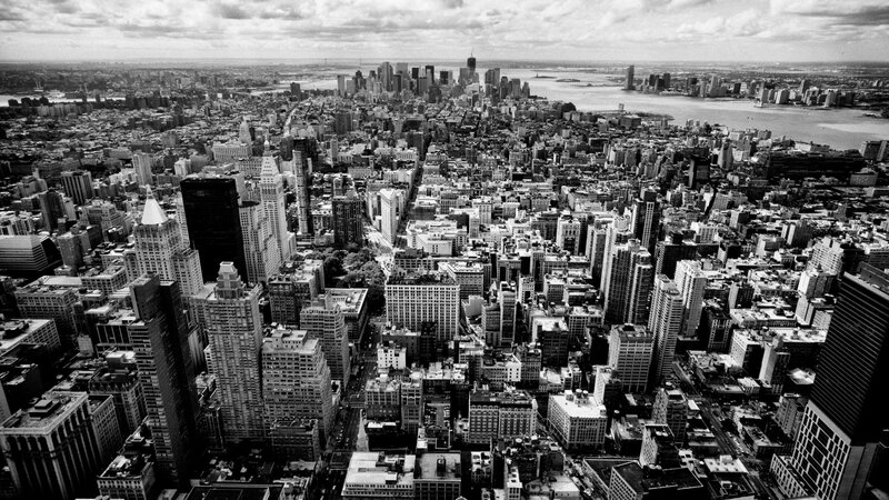 aerial view of new york city