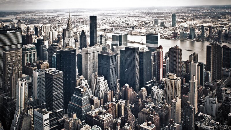 Aerial view of New York City