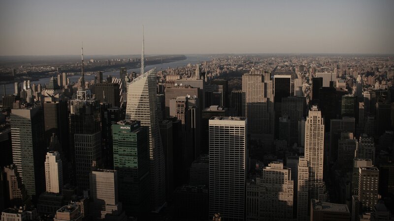aerial view of new york city