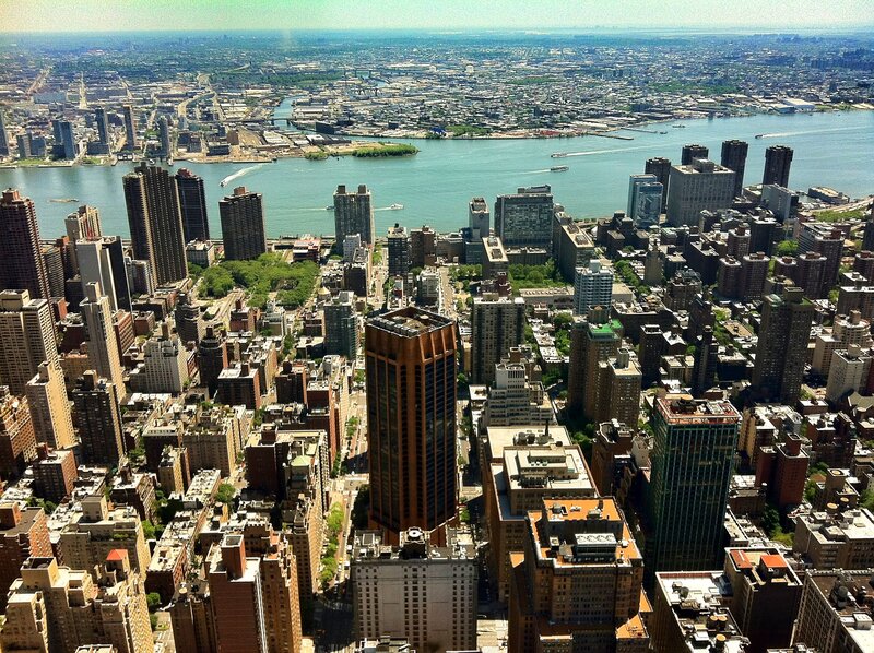 aerial view of new york city