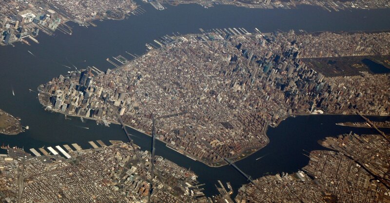 Aerial view of New York City