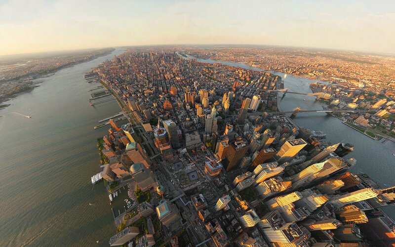 Aerial view of New York City