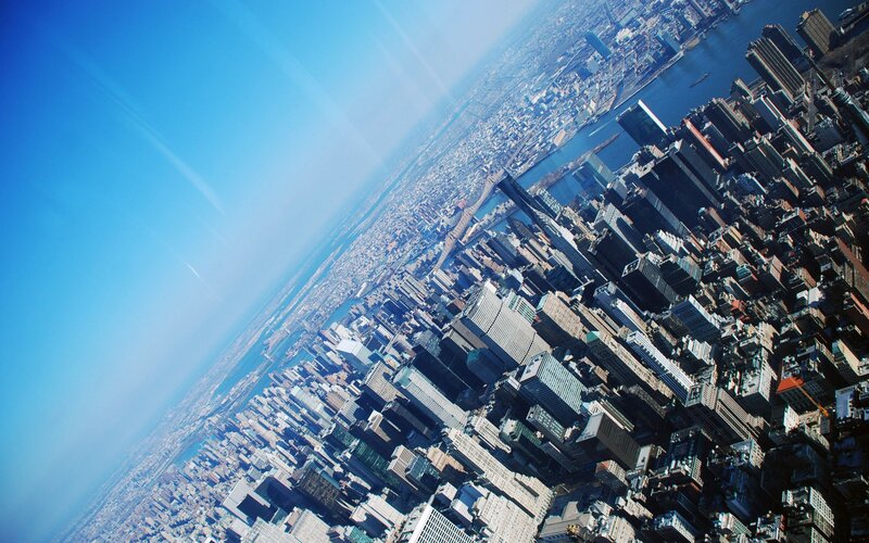 aerial view of new york city