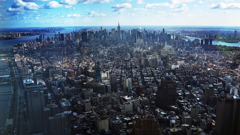 Aerial view of New York City