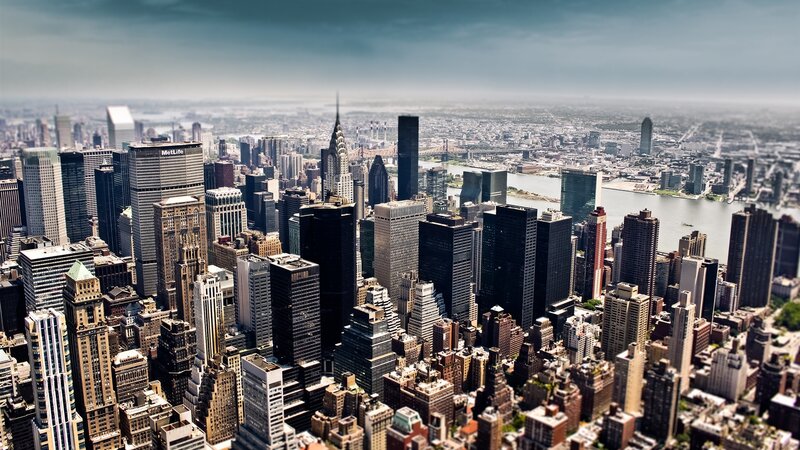 aerial view of new york city