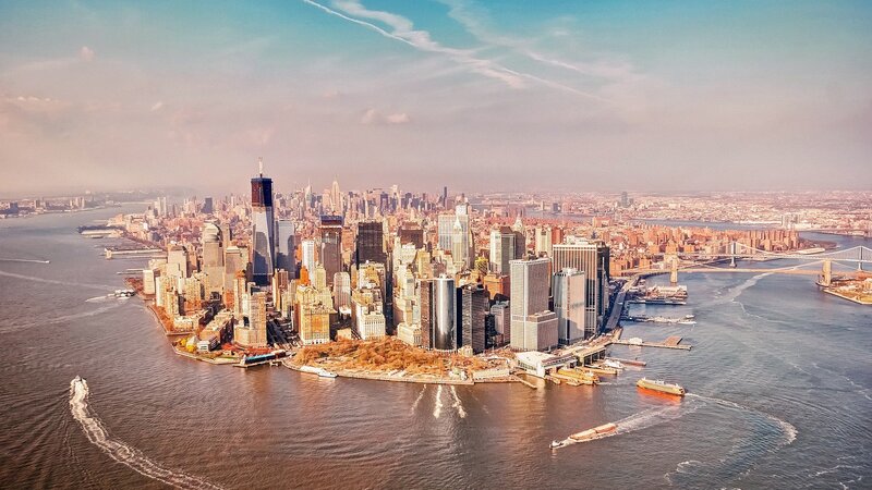 Aerial view of New York City