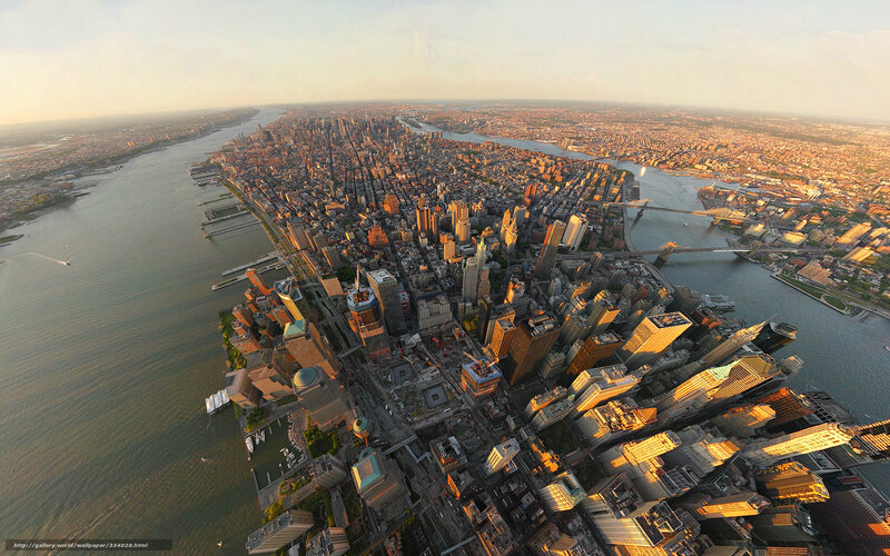 Aerial view of New York City