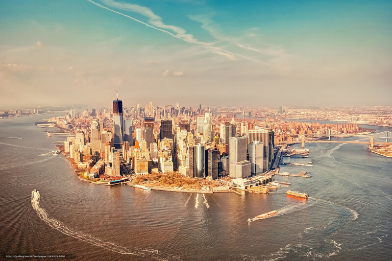 Aerial view of New York City