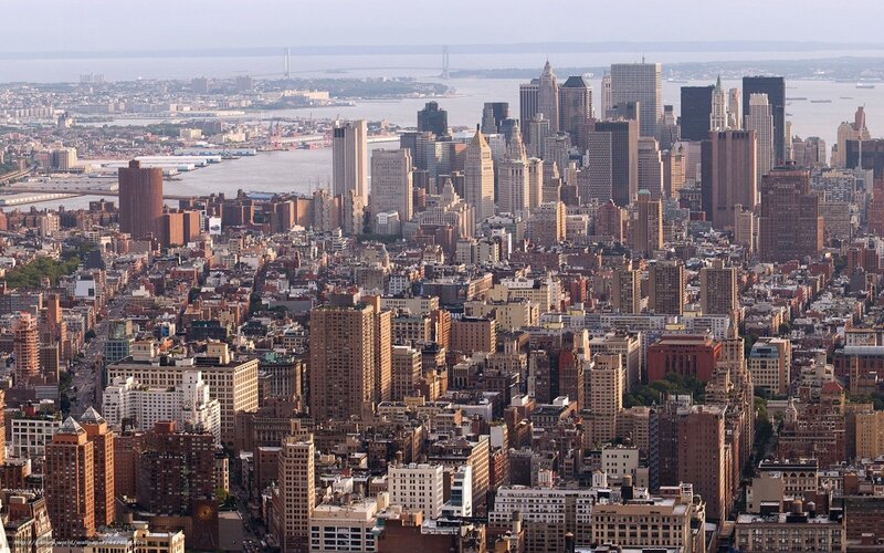 Aerial view of New York City