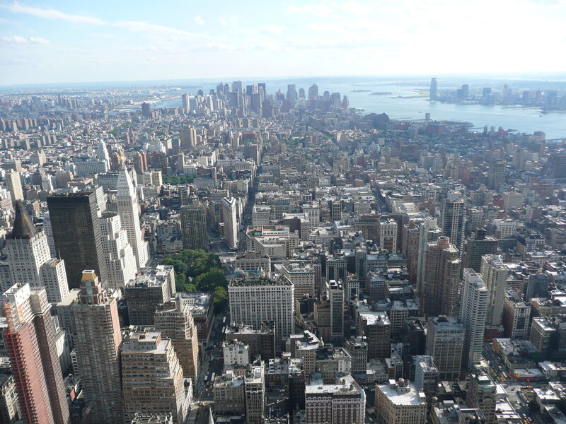 aerial view of new york city