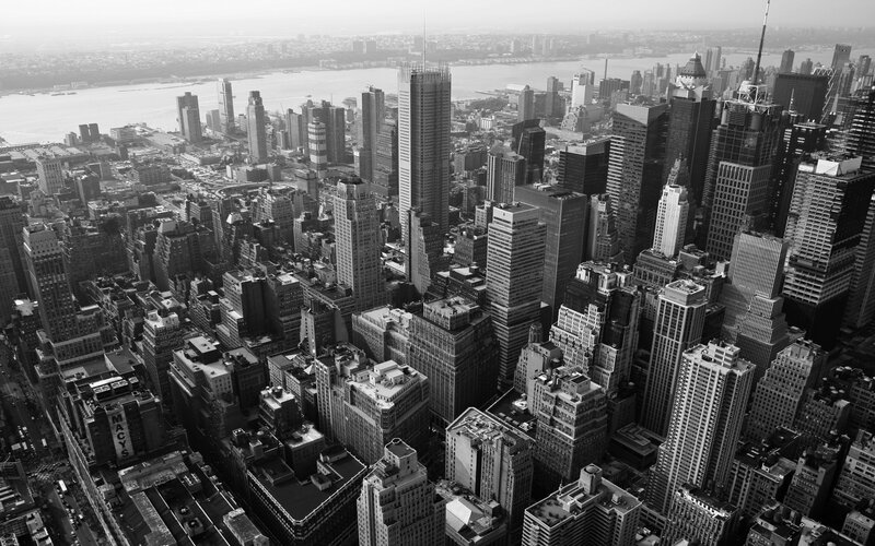 aerial view of new york city