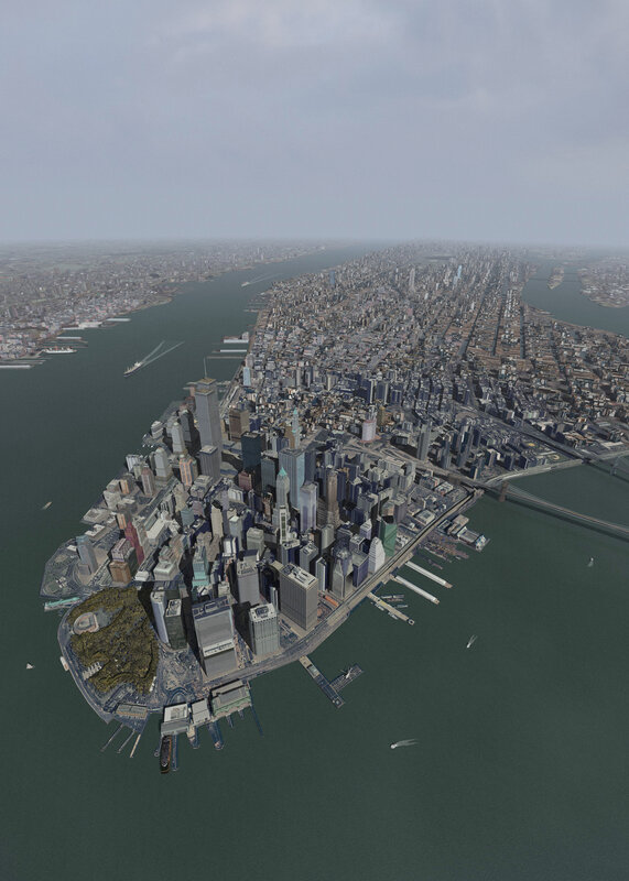 Aerial view of New York City