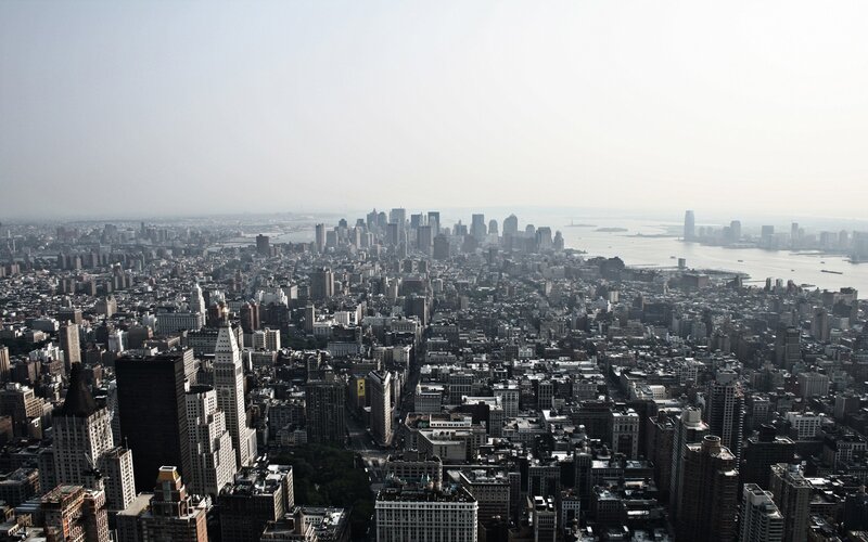aerial view of new york city