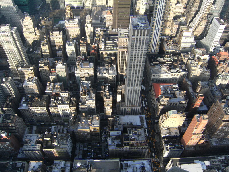 aerial view of new york city