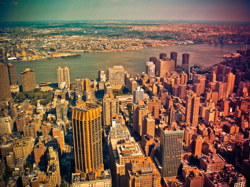 Aerial view of New York City