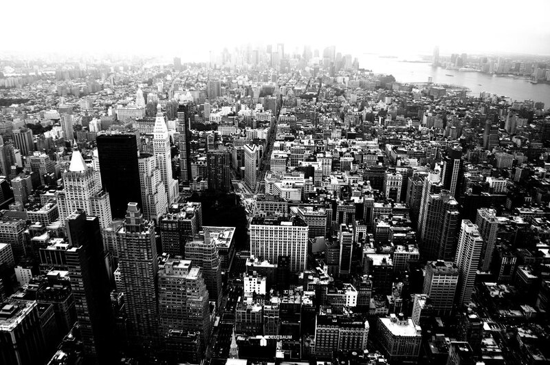 aerial view of new york city