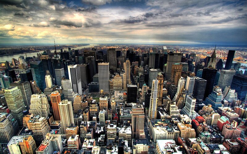 Aerial view of New York City