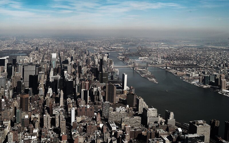 Aerial view of New York City