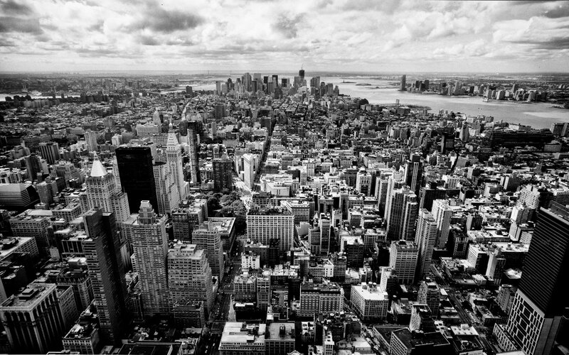 aerial view of new york city