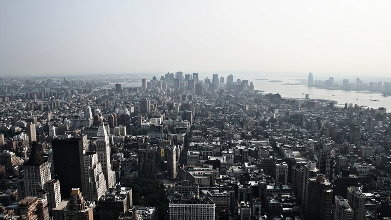aerial view of new york city