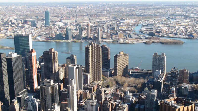 aerial view of new york city